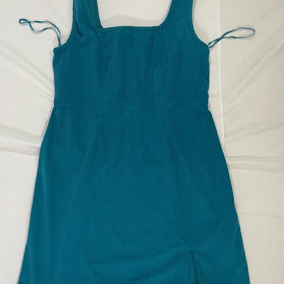Japna Dresses & Skirts - NWT Japra Size L Women's Blue Turquoise Corduroy Mini Dress. Made in India.